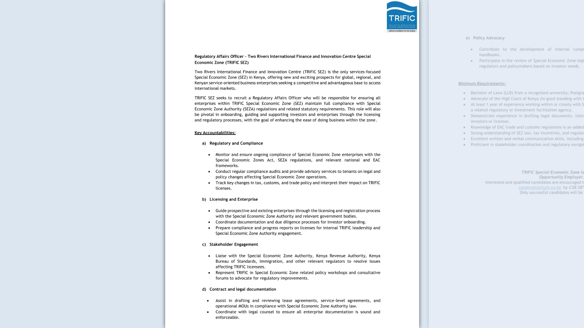 Two Rivers International Finance & Innovation Centre (TRIFIC)